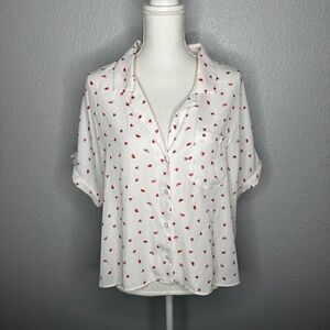 Abound XL Button‎ up blouse with watermelons